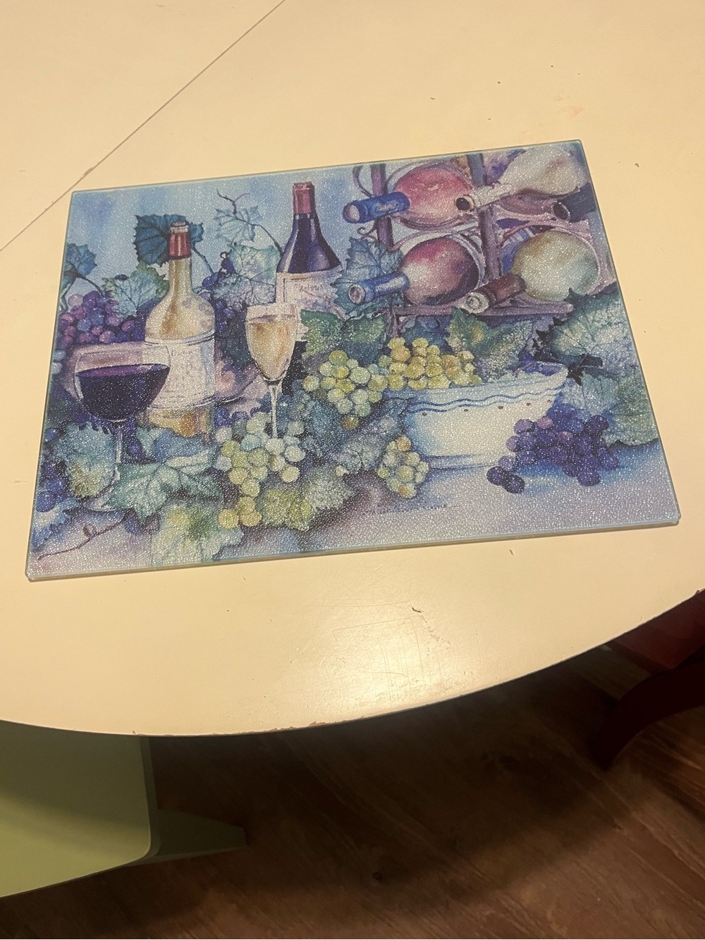 Glass Cutting Board - Wine & Grape Decor